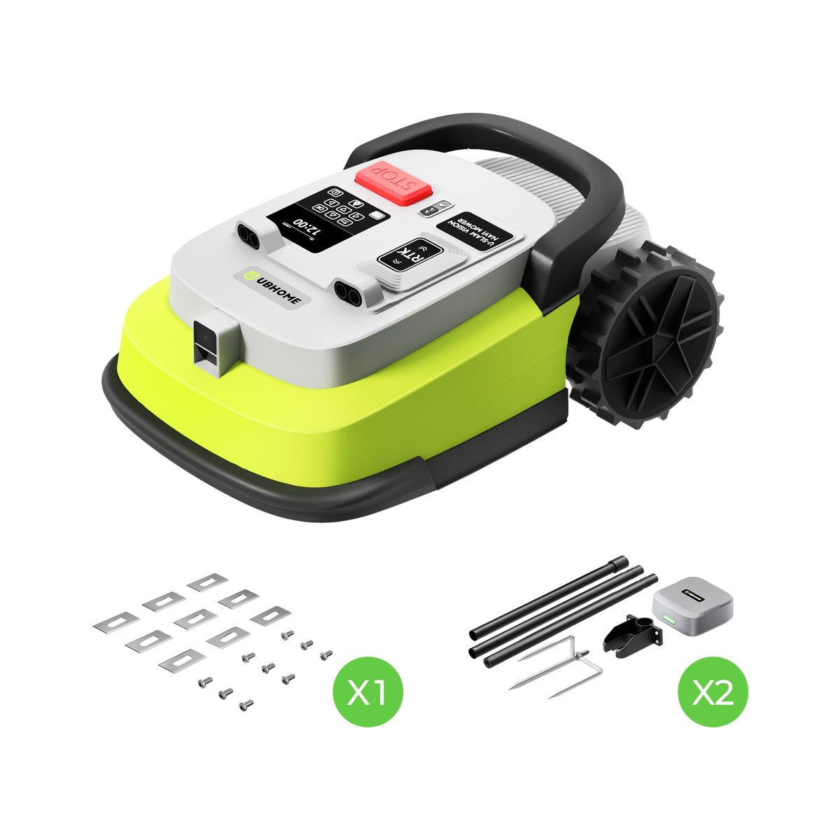M10 Robot Mower Bundle Two Reference Station Kit and One-Bag of Cutting Blades