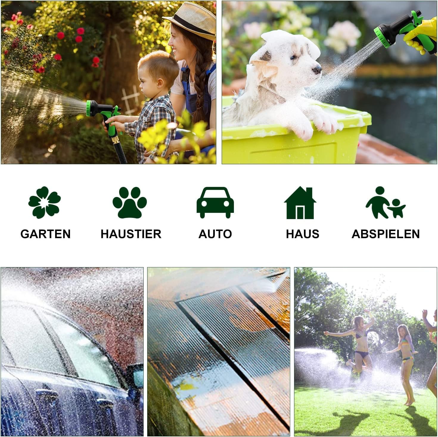 Retractable Garden Hose for Yard/Patio - Outdoor Use