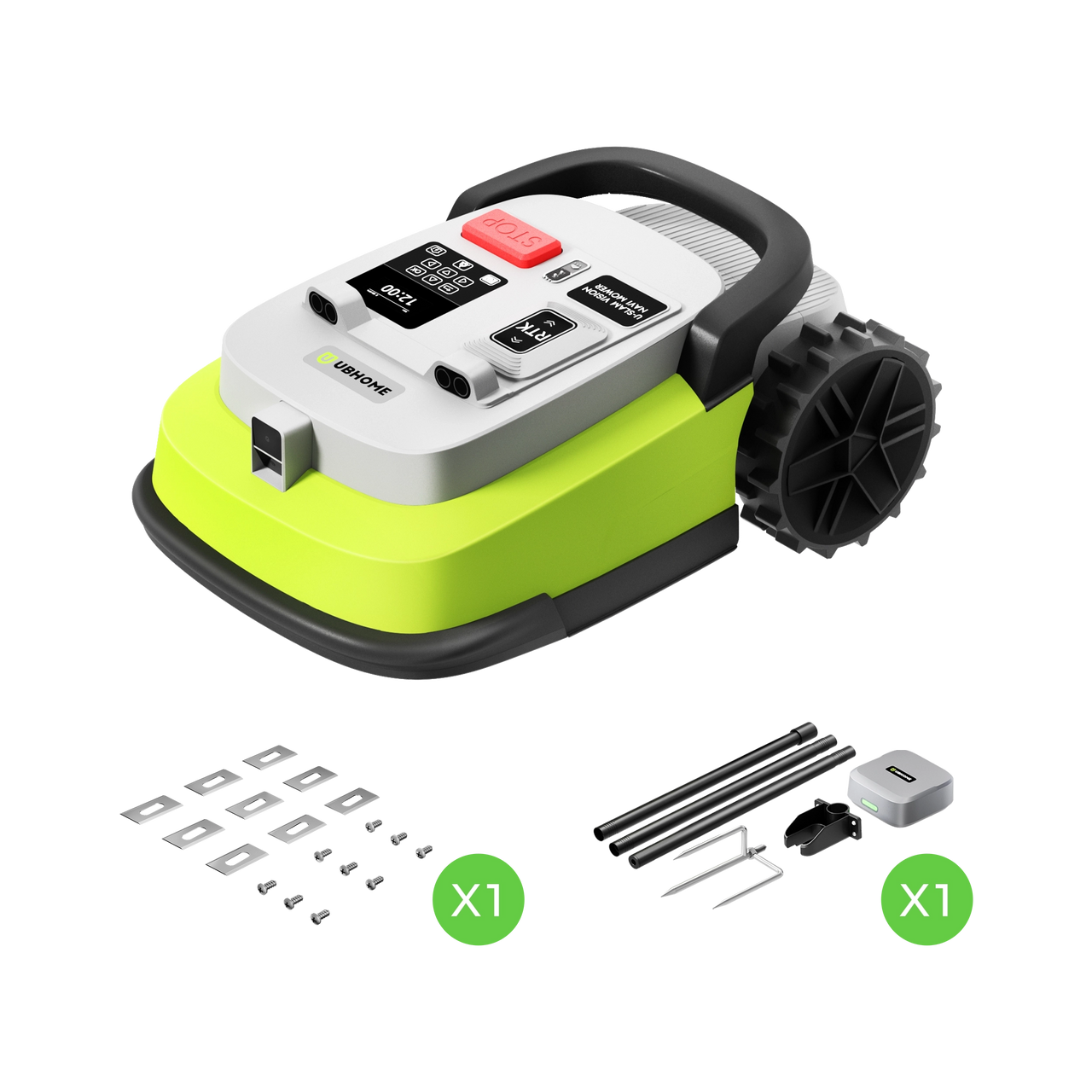 M10 Robot Mower Bundle One Reference Station Kit and One-Bag of Cutting Blades